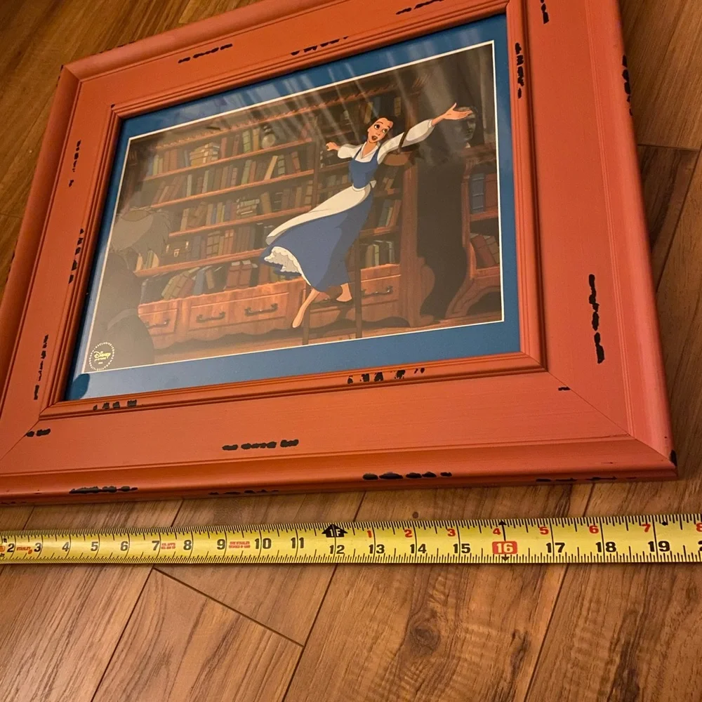 Framed & Matted Disney Lithograph Exclusive Commemorative Beauty and the Beast. - Picture 7 of 10
